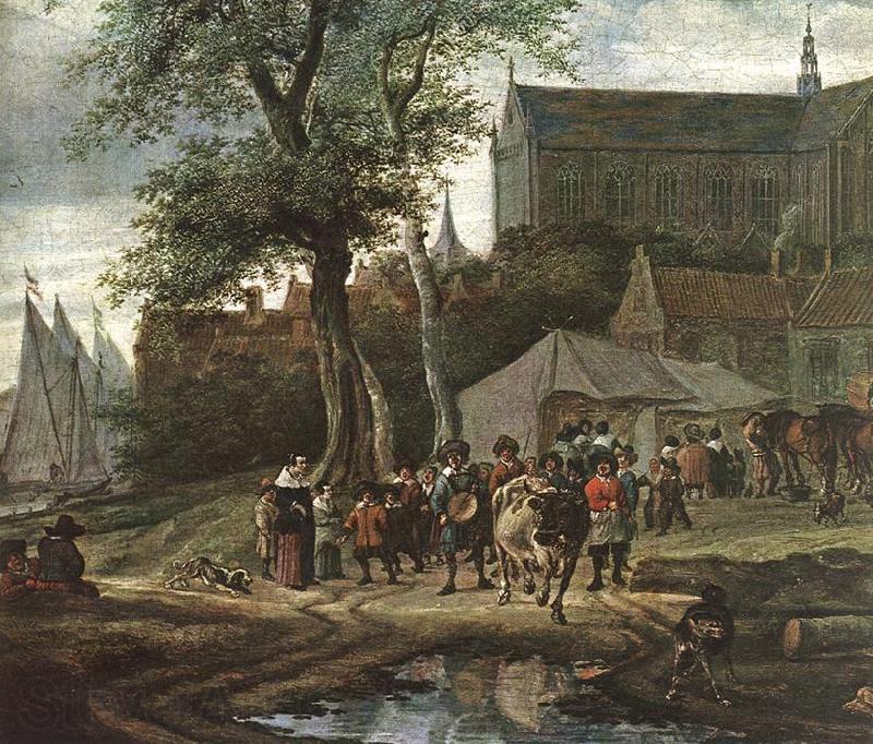 RUYSDAEL, Salomon van Tavern with May Tree (detail) af Germany oil painting art